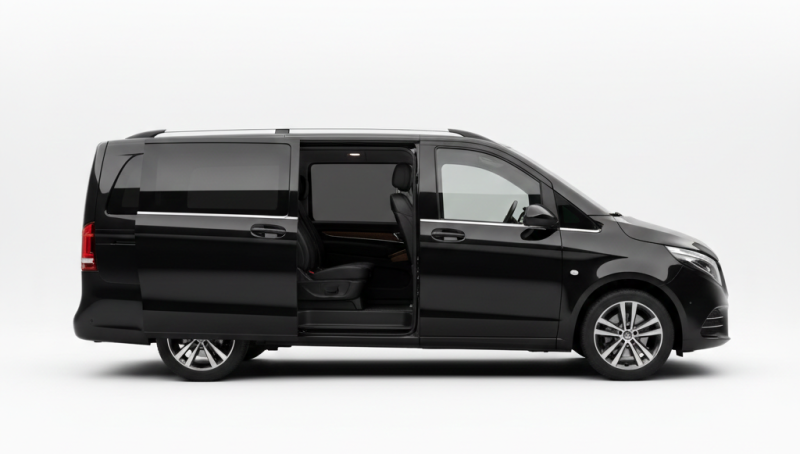 Our Mercedes-Benz Vito VIP offers spacious luxury for groups and families.