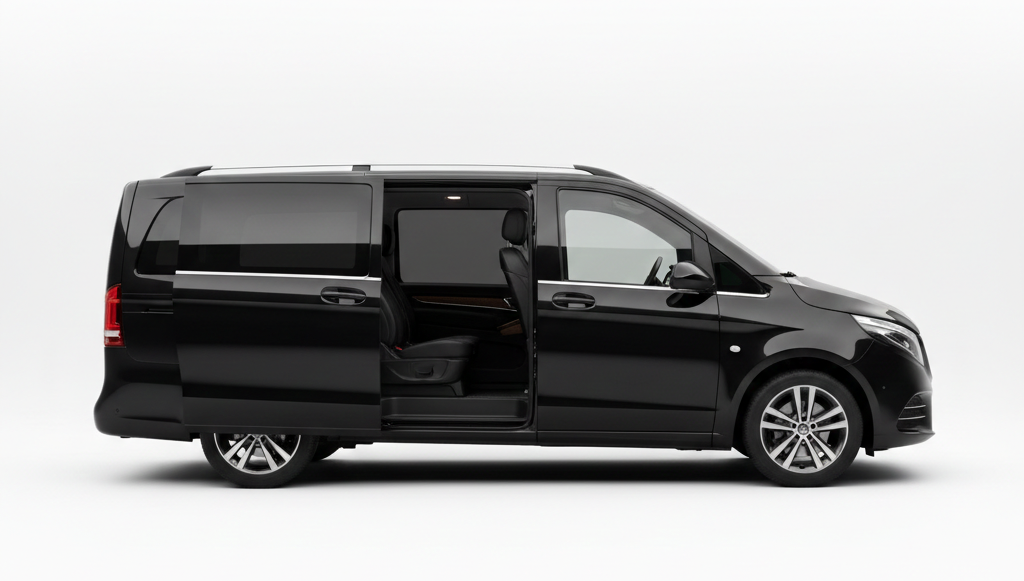 Our Mercedes-Benz Vito VIP offers spacious luxury for groups and families.